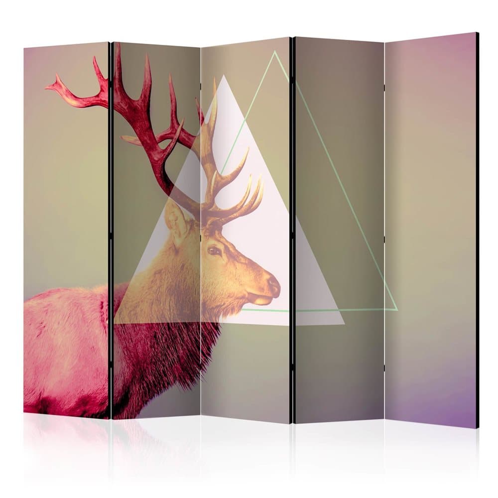 Rumsavdelare / Skärmvägg - deer (graphic pattern) II