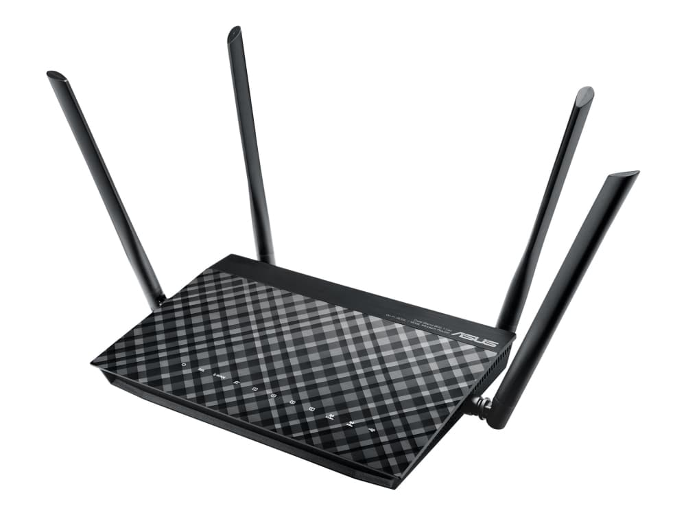 ASUS DSL-AC55U - Trådløs ruter - DSL-modem - 4-portssvitsj - GigE - WAN-porter: 2 - 802.11a/b/g/n/ac - Dobbeltbånd