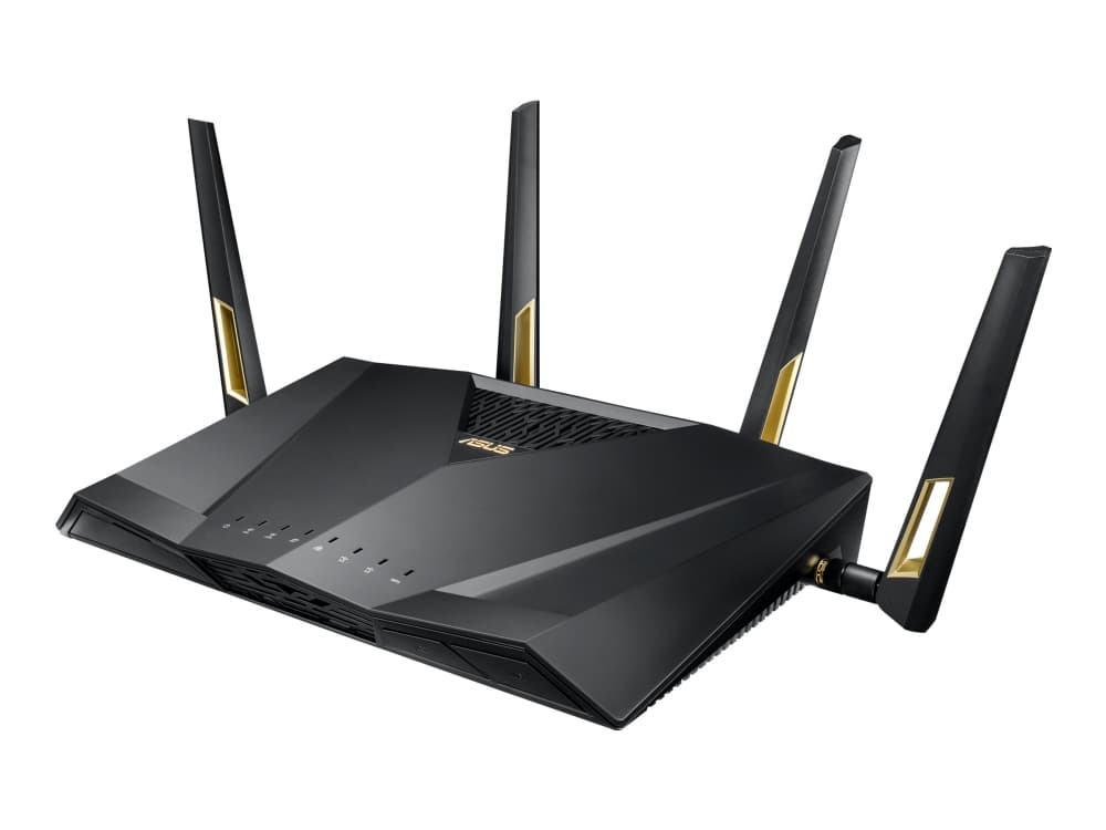 ASUS RT-AX88U - Trådlös router - 8-ports-switch - GigE, 802.11ax - 802.11a/b/g/n/ac/ax - Dubbelband