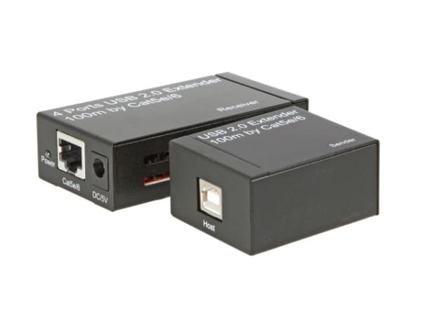 EFB Elektronik EB2104, Network transmitter & receiver, 100 m, 480 Mbit/s, Cat5e,Cat6, Windows 10,Windows 7,Windows 8,Windows Vista,Windows XP, Svart