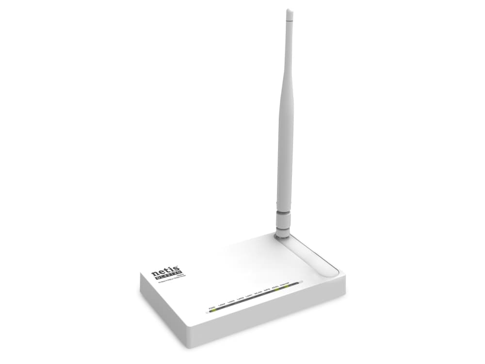 Netis System DL4312D, Wi-Fi 4 (802.11n), Enkeltbånd (2.4 GHz), Ethernet/bredbåndsforbindelse, Hvit, Frittstående router