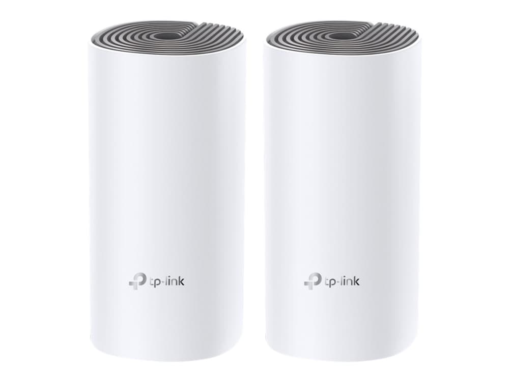 TP-Link Deco E4 - Wi-Fi-system (2 routere) - op til 2800 sq.ft - mesh - 802.11a/b/g/n/ac - Dual Band (Understøtter max. 100 mbps)