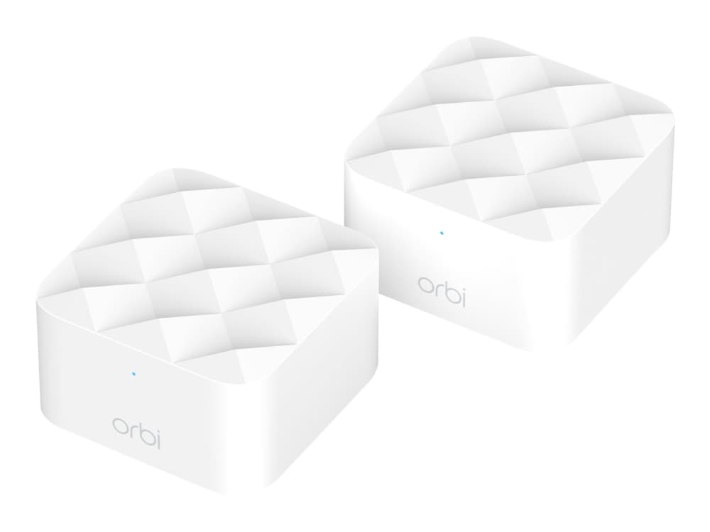 NETGEAR Orbi RBK12 - Wi-Fi-system (ruter, utvider) - inntil 3000 kvadratfot - maske - GigE - 802.11a/b/g/n/ac - Dobbeltbånd