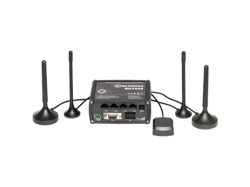 Teltonika RUT955, Wi-Fi 4 (802.11n), 300 Mbit/s, 802.11b,802.11g,Wi-Fi 4 (802.11n), Raskt Ethernet, IEEE 802.11b,IEEE 802.11g,IEEE 802.11n, 10,100 Mb