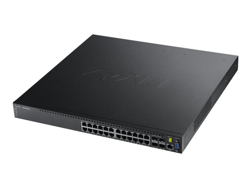 Zyxel GS3700-24 - Switch - L3 Lite - Administrerad - 24 x 10/100/1000 + 4 x 10Gb Ethernet SFP+ (uplink / stacking) - rackmonterbar - demo