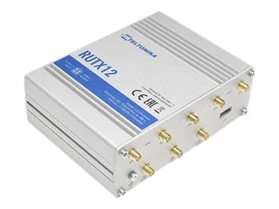 Teltonika RUTX12 - Trådløs ruter - WWAN - 5-port svitsj - GigE, PPP, Modbus, 802.11ac Wave 2 - Bluetooth 4.0, 802.11b/g/n/ac Wave 2 - Dobbeltbånd