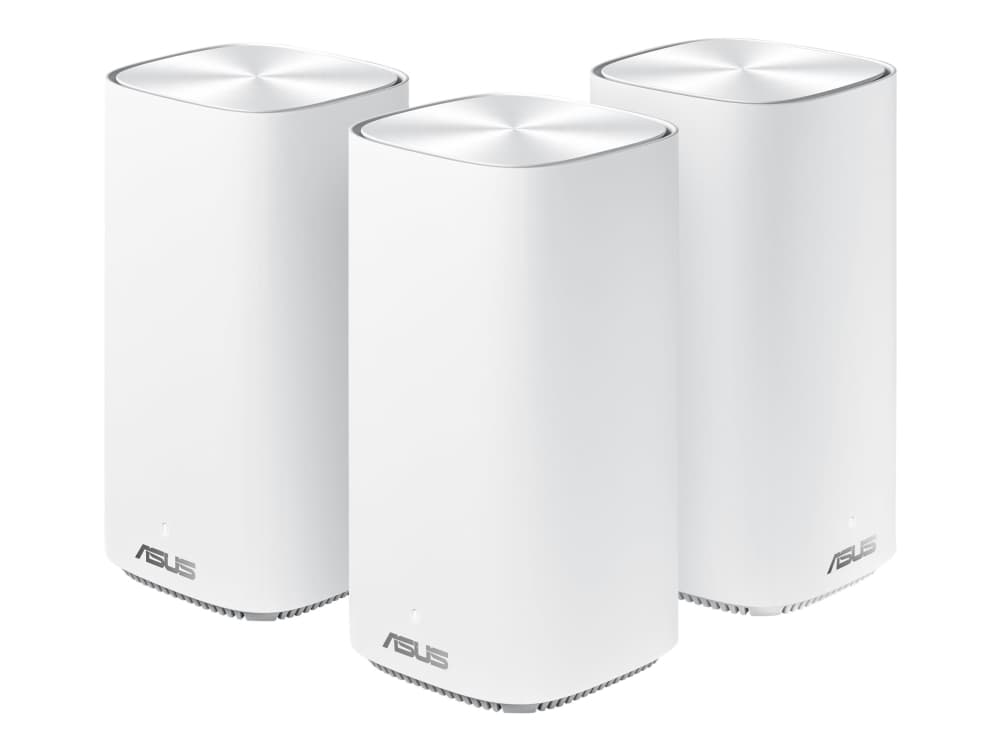 ASUS ZenWiFi AC Mini (CD6) - Wi-Fi-system (ruter, 2 utvidere) - maske - GigE - 802.11a/b/g/n/ac - Dobbeltbånd