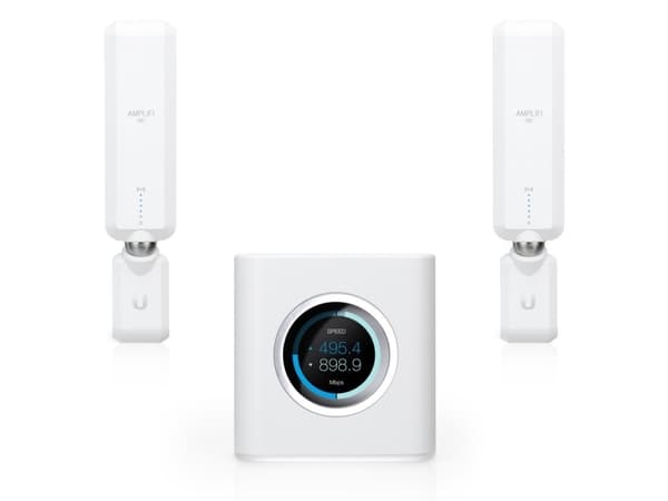 Ubiquiti AmpliFi Home Wi-Fi System AFi-HD - Wi-Fi-system (ruter, 2 utvidere) - inntil 20 000 kvadratfot - maske - 1GbE - Wi-Fi 5