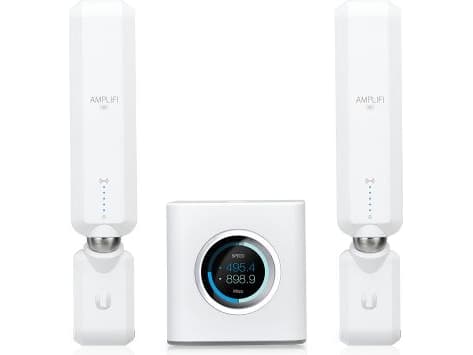 Ubiquiti AmpliFi Home Wi-Fi System AFi-HD - Wi-Fi-system (ruter, 2 utvidere) - inntil 20 000 kvadratfot - maske - 1GbE - Wi-Fi 5