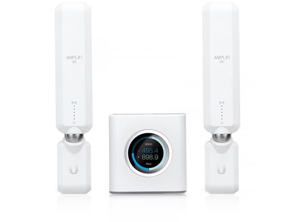 Ubiquiti AmpliFi Home Wi-Fi System AFi-HD - Wi-Fi-system (ruter, 2 utvidere) - inntil 20 000 kvadratfot - maske - 1GbE - Wi-Fi 5