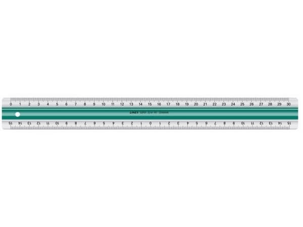 Lineal Linex Super 30 cm plast m/gummiskinne