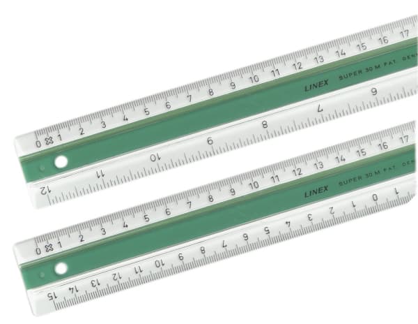 Lineal Linex Super 40 cm plast m/gummiskinne