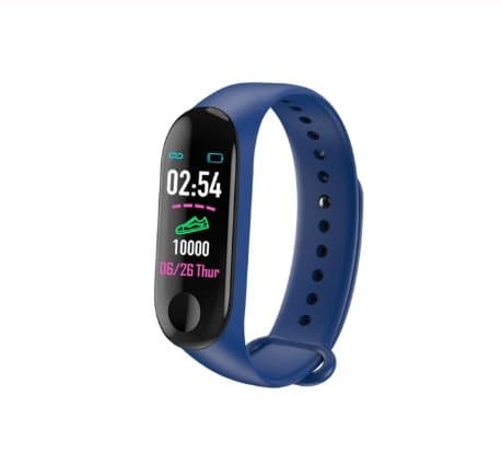 Aktivitetsarmband pulsklocka fitness tracker blå