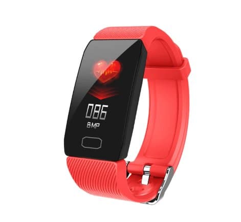 Aktivitetsarmband pulsklocka fitness tracker röd