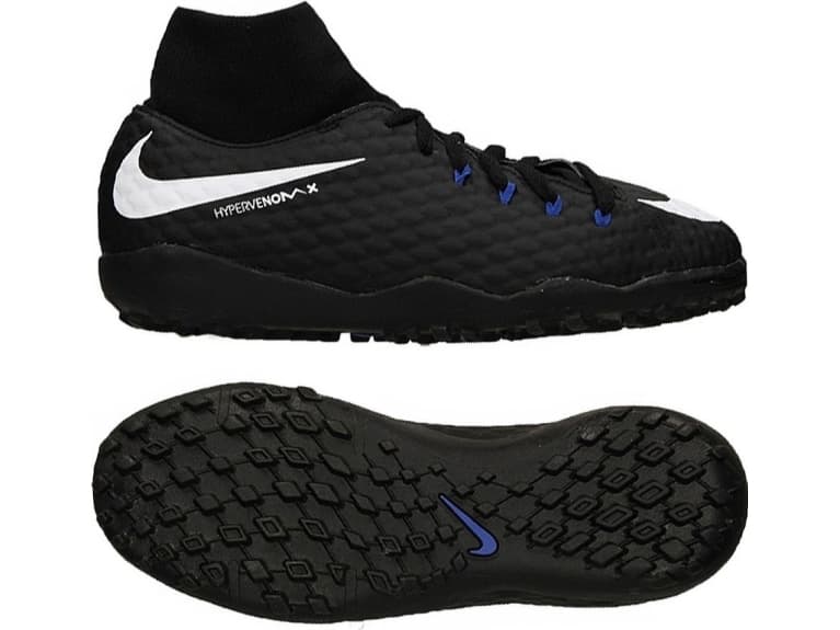 Nike Jr HypervenomX Phelon 3 DF TF soccer shoes black s.34 (917775 002)