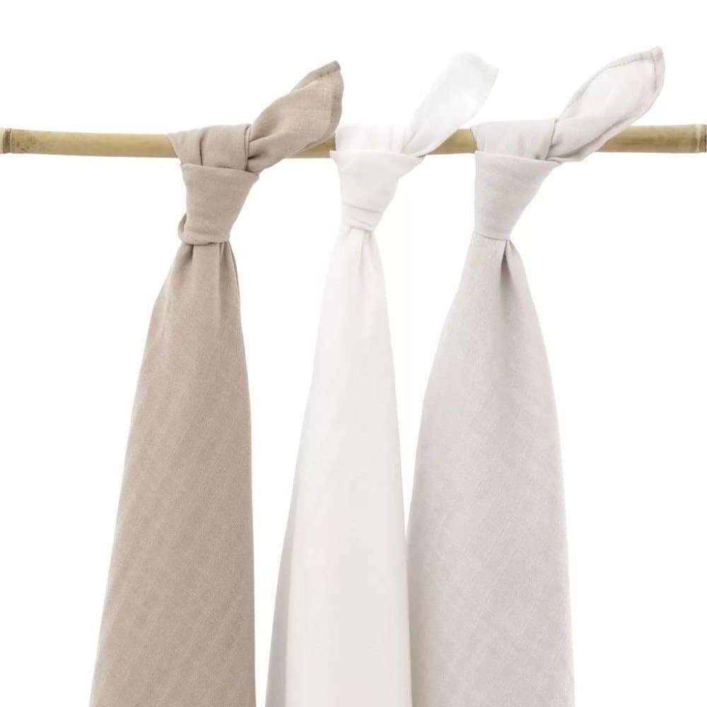 Jollein 410316 Hydrophil Multi Cloths Sand 3 stk. 115x115 cm 535-850-64919
