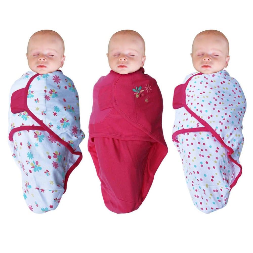 Bo Jungle Babyfilt blommig 3pack rosa