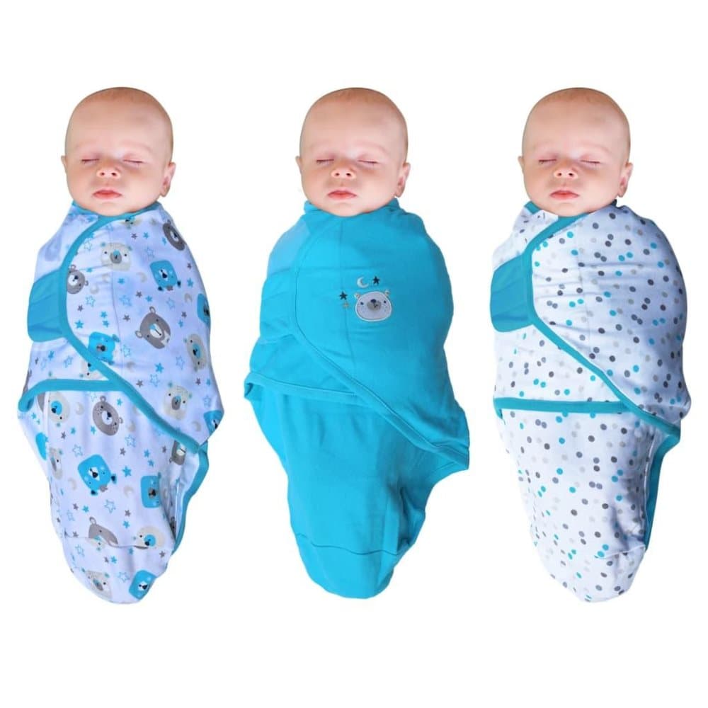 Bo Jungle Babyfilt björnar 3pack blå