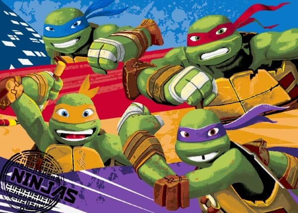 Ninja Turtles gulvtæppe 02 til børn 133x95