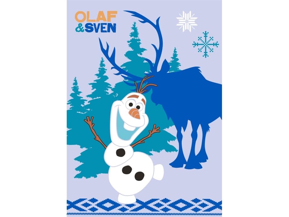Disney Frost Olaf og Sven Tæppe til børn 03 - 95 x 133 cm