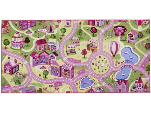 Bil Legetæppe Sweet Town 95 x 200 cm