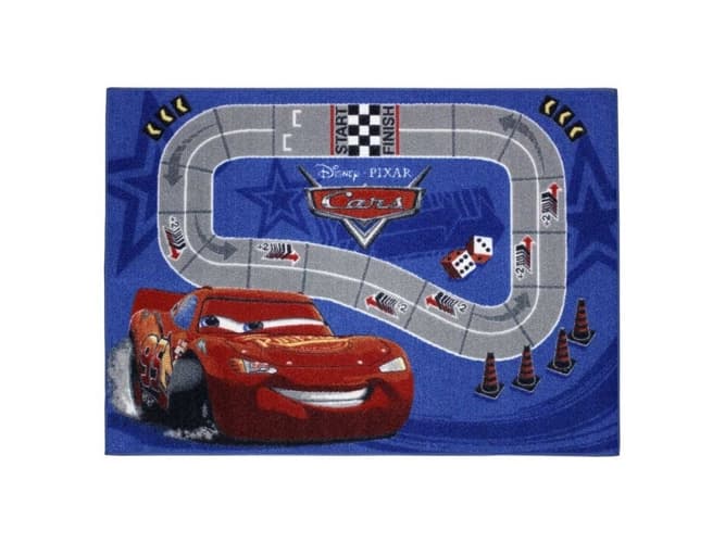 Disney Biler Racetrack Børne Tæppe Design 22 - 95 x 133 cm