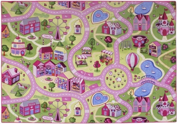 Bil Legetæppe Sweet Town 140 x 200 cm