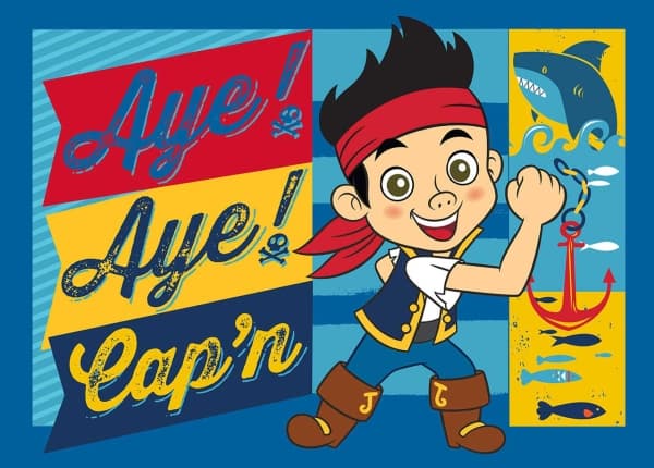 Disney Jake og Piraterne Tæppe Design 01 - 95 x 133 cm