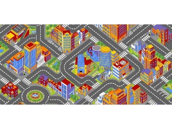 Bil Legetæppe Stor By 140 x 200 cm