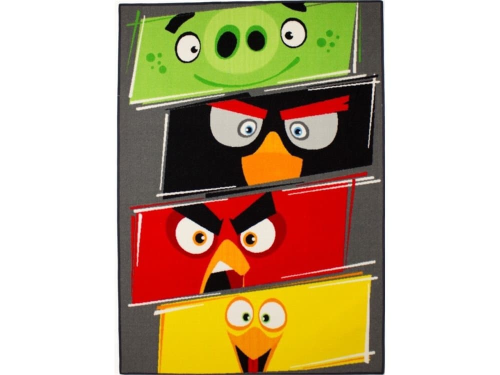 Angry Birds gulvtæppe til børn 133x95