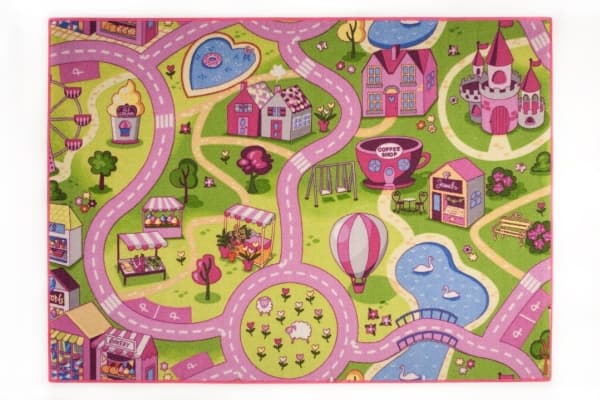 Bil Legetæppe Sweet Town 95 x 133 cm