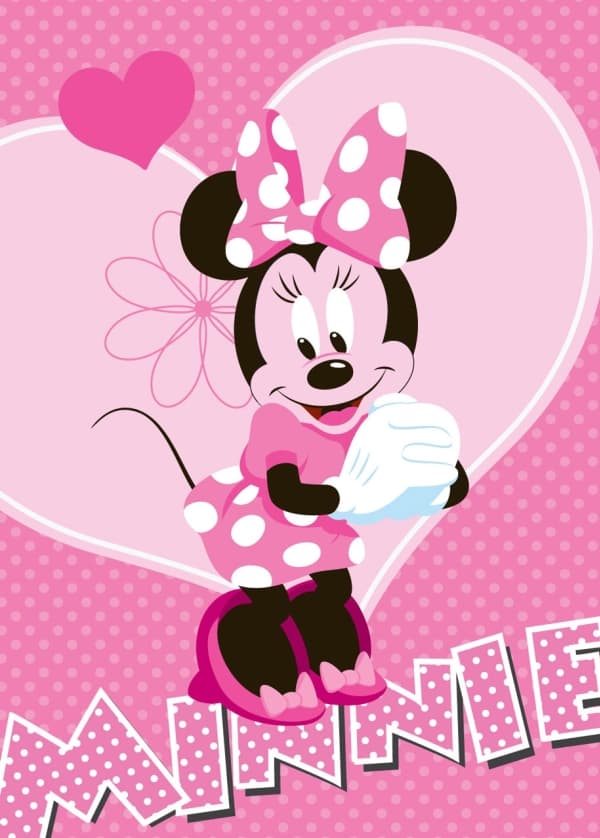 Disney Minnie Mouse Børne Tæppe Design 23 - 95 x 133 cm