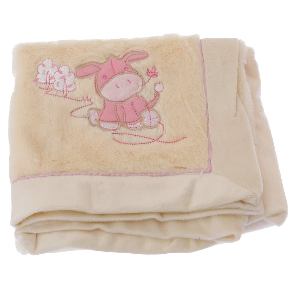 Baby Animal Design Super Soft Fluffy Feel Pram Blanket -Unisex/Boy/Girl Options