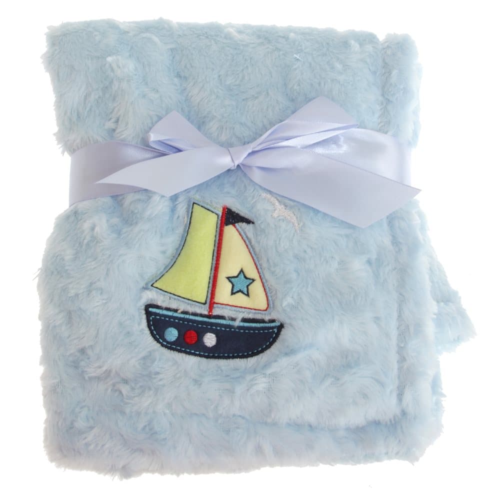 Snuggle Baby Blue Baby Wrap For Someone Special With Boat Design