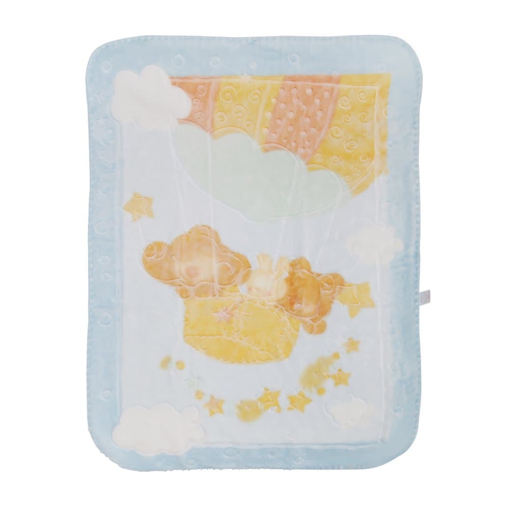 Baby Unisex Animal Hot Air Balloon Design Supersoft Mink Blanket