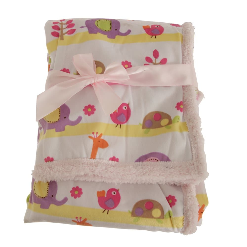 Snuggle Baby Girls Fleece Animal Design Baby Wrap Blanket