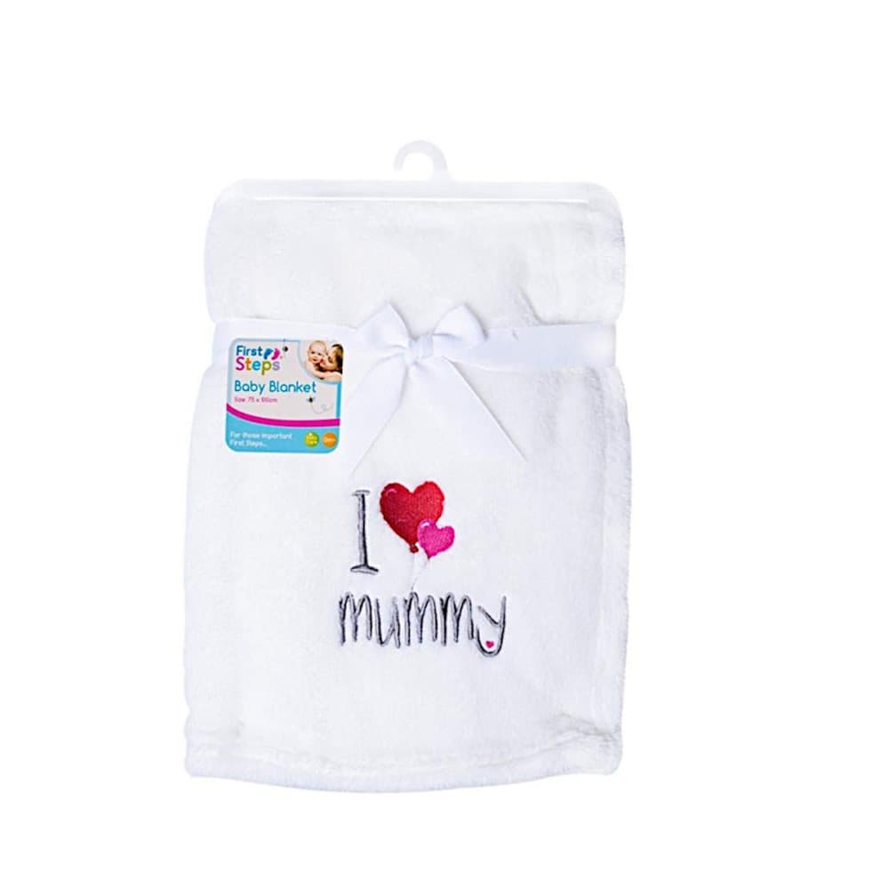 I Love Mummy Fleece Baby Blanket