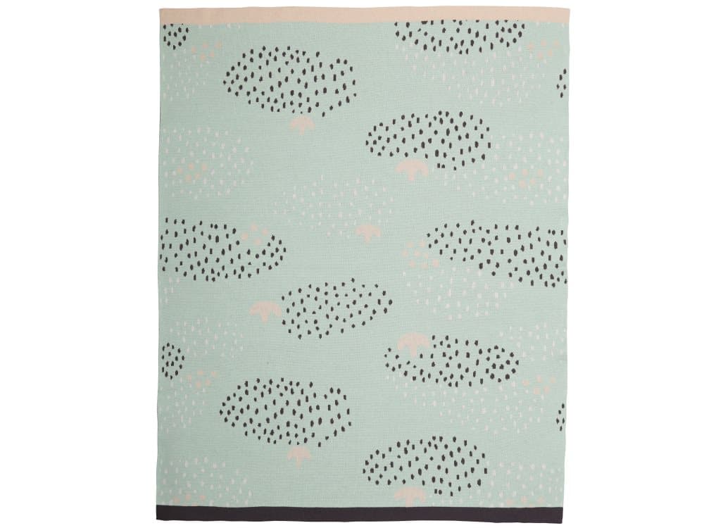 Södahl Magic Forest Pläd Raindrops 100% Ekologisk Bomull 80x100 cm Pastell