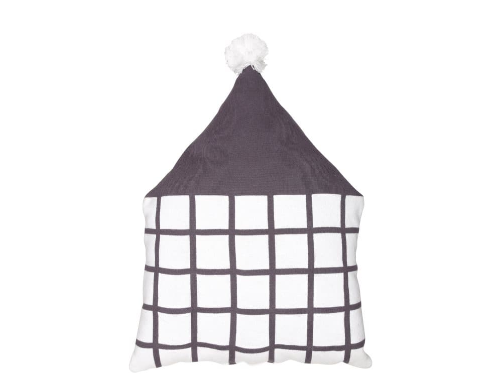 Södahl Magic Forest Kudde House 100% Ekologisk Bomull 42x53 cm Svart/ Vit