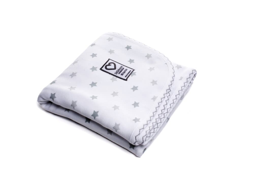 Littleheart Little Star Filt 100% Ekologisk Bomull 80 x 80 cm Grå