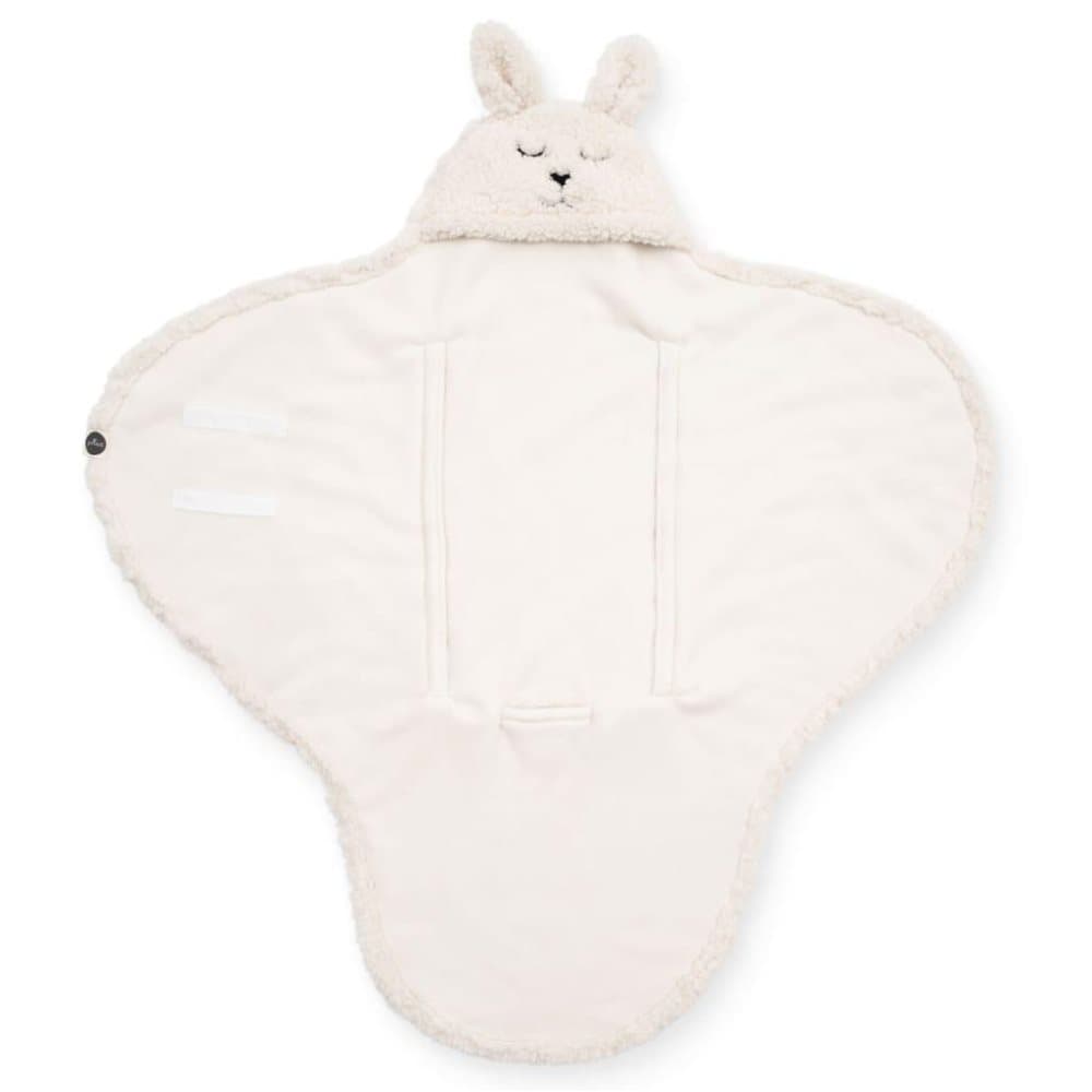 Jollein svøbetæppe Bunny råhvid