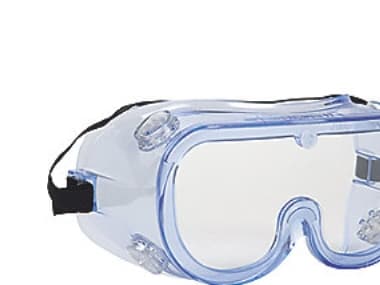 Syrebeskyttelsesbrille - Syrebrille i gennemsigtig PVC med linse af polycarbonat