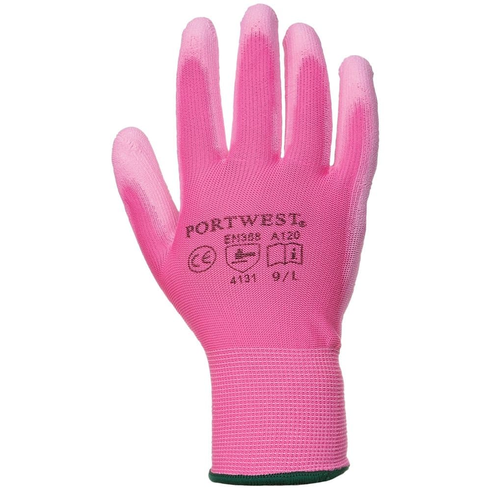 Portwest PU Palm Coated Gloves (A120) / Workwear (Pack of 2)