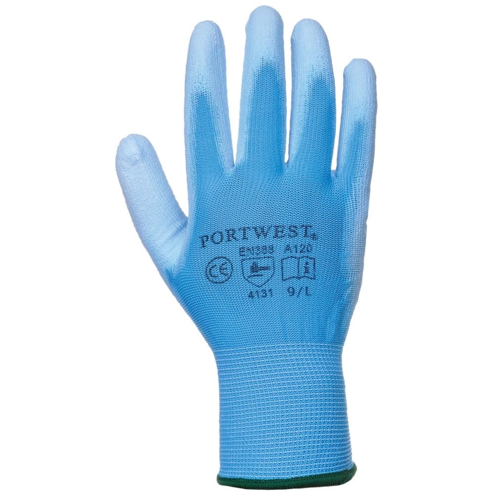 Portwest PU Palm Coated Gloves (A120) / Workwear (Pack of 2)