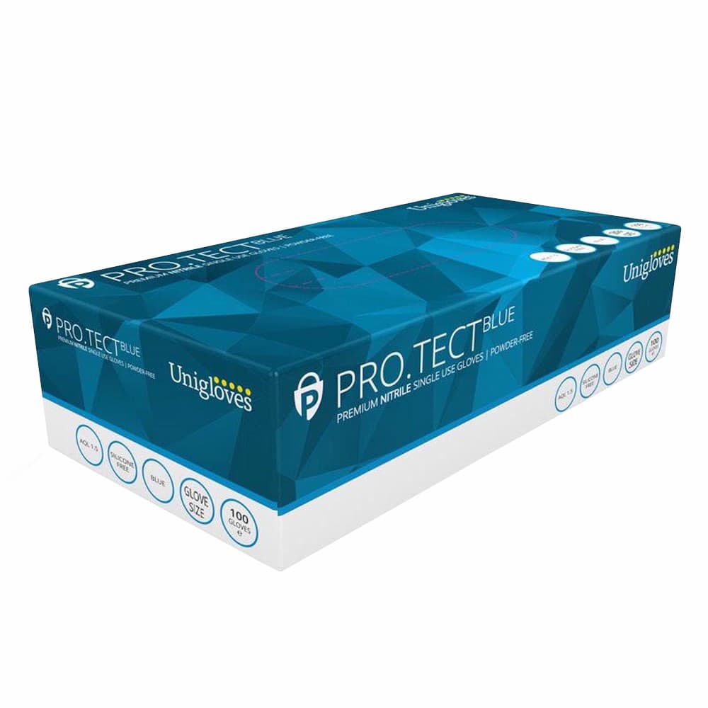 Unigloves Unisex Nitrile Powder Free Gloves (Pack Of 100)