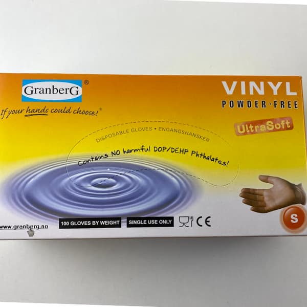 Granberg 100st vinylhandskar storlek S