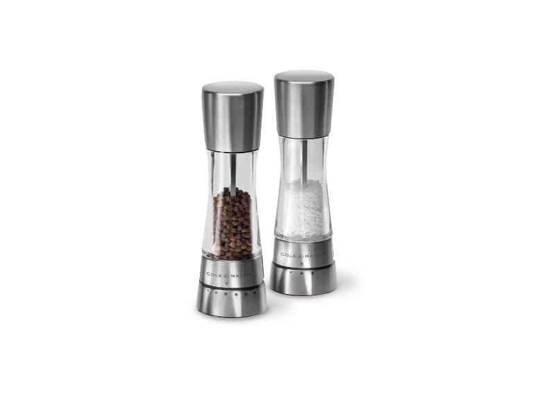 Kvarnset DERWENT cole&mason™ - 19 cm - Akryl - rostfritt stål - silver