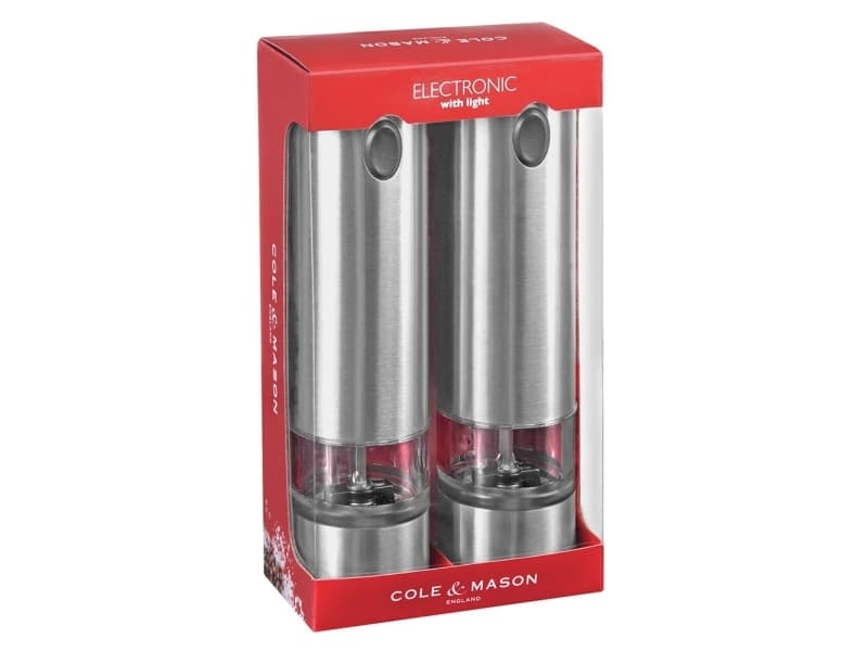 Cole & Mason H3004480, Rustfritt stål, Karbonstål/diamantskarp keramikk, Pepper,Salt, Rustfritt stål, AAA
