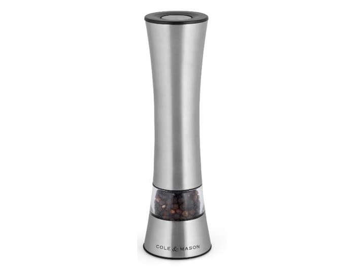 Elektrisk Pepparkvarn Burford cole&mason™ - 180 mm - Rostfritt - Akryl - Silver
