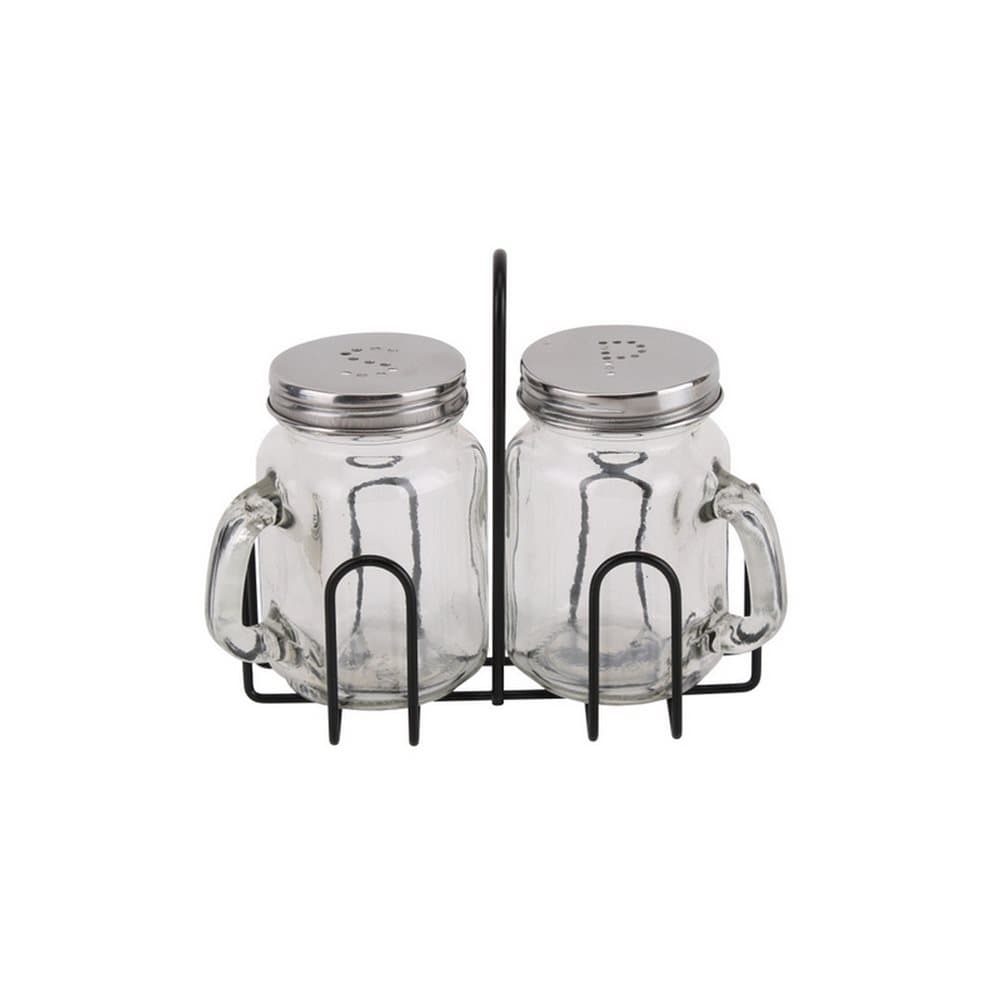 CGB Giftware Loft Drinking Jars Salt And Pepper Set